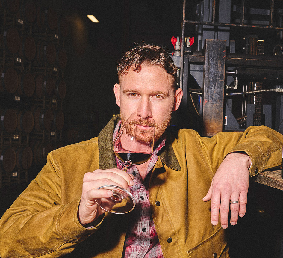 Zach Watkins drinking Terra Mista Wine from Offscript.